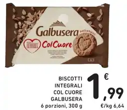 Spazio Conad Biscotti integrali col cuore GALBUSERA offerta