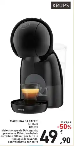 Spazio Conad Macchina da caffe' KP1A3B KRUPS offerta