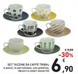 Spazio Conad Set tazzine da caffè TRIBAL offerta