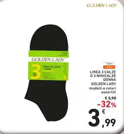 Spazio Conad Linea 3 calze 0 3 minicalze donna GOLDEN LADY offerta