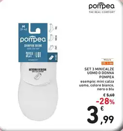 Spazio Conad Set 3 minicalze uomo o donna POMPEA offerta