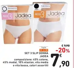 Spazio Conad Set 3 slip donna JADEA offerta