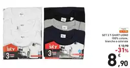 Spazio Conad Set 3 t-shirt uomo offerta