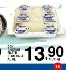 Sigma Don giovanni filetti di baccala offerta