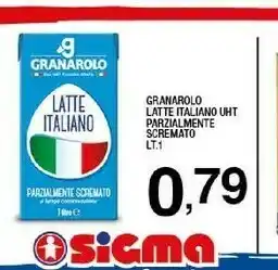 Sigma Latte italiano uht parzialmente scremato offerta
