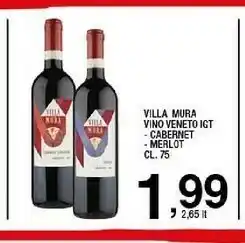 Sigma Villa mura vino veneto igt cabernet offerta