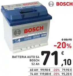 Spazio Conad Batteria auto s4 BOSCH offerta