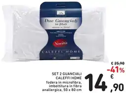 Spazio Conad Set 2 guanciali CALEFFI HOME offerta