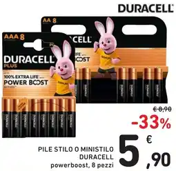 Spazio Conad Pile stilo o ministilo DURACELL offerta