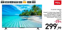 Spazio Conad TV LED 50" 50P69K TCL offerta