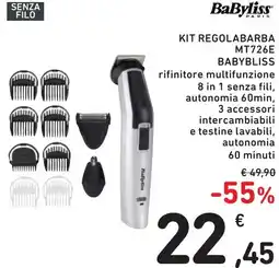 Spazio Conad KIT REGOLABARBA MT726E BABYBLISS offerta