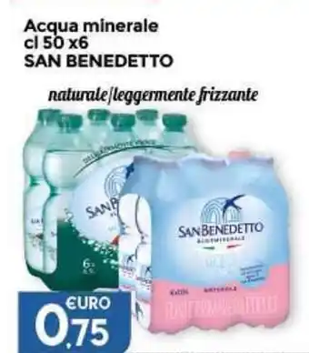Marketpiù San Benedetto Acqua minerale 50cl x6 offerta