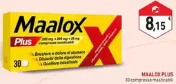 Spazio Conad MAALOX PLUS 30 compresse masticabili offerta