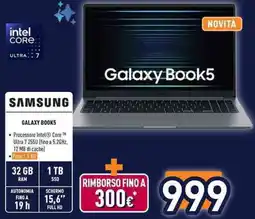 Unieuro SAMSUNG Galaxy Book5 offerta