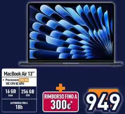 Unieuro MacBook Air 13" offerta