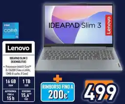Unieuro Lenovo IDEAPAD SLIM 3 (83EM00J7IX) offerta