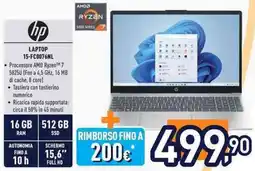 Unieuro hp LAPTOP 15-FC0076NL offerta