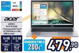 Unieuro acer ASPIRE 3 (A315-59-523Q) offerta