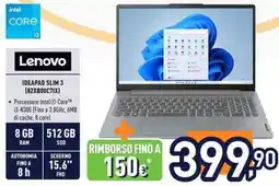 Unieuro Lenovo IDEAPAD SLIM 3 (82XB00C7IX) offerta