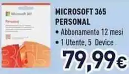Unieuro Microsoft 365 personal offerta