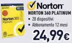 Unieuro Norton 360 platinum offerta