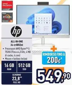 Unieuro hp ALL-IN-ONE 24-cr0052nl offerta