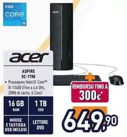 Unieuro acer ASPIRE XC-1780 offerta