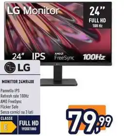 Unieuro LG MONITOR 24MR400 offerta