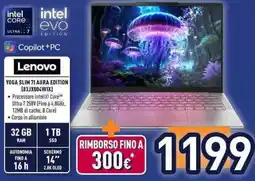 Unieuro Lenovo YOGA SLIM 7I AURA EDITION (83JX004WIX) offerta
