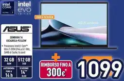 Unieuro ASUS ZENBOOK 14 UX3405CA-PZ462W offerta