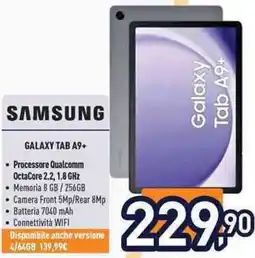 Unieuro SAMSUNG GALAXY TAB A9+ offerta