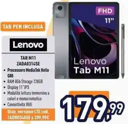 Unieuro Lenovo TAB M11 ZADA0314SE offerta