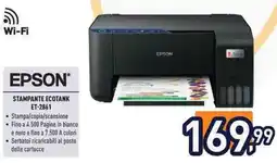 Unieuro EPSON STAMPANTE ECOTANK ET-2861 offerta