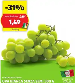 ALDI I colori del sapore uva bianca senza semi offerta