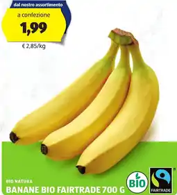 ALDI Bio natura banane bio fairtrade offerta