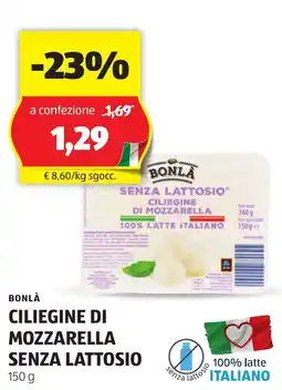 ALDI Ciliegine di mozzarella senza lattosio offerta