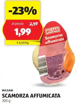 ALDI Milsani scamorza affumicata offerta