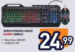Unieuro WIRED KEYBOARD & MOUSE [GAMING BUNDLE] offerta