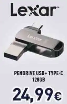 Unieuro Lexar PENDRIVE USB+ TYPE-C 128GB offerta
