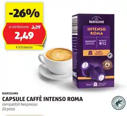 ALDI Barissimo capsule caffè intenso roma offerta