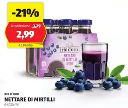 ALDI Rio d'oro nettare di mirtilli offerta