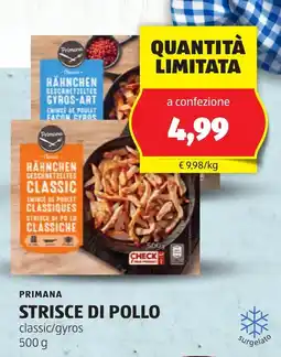 ALDI Primana strisce di pollo offerta