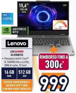 Unieuro Lenovo LOQ GAMING 83JE00BTIX offerta