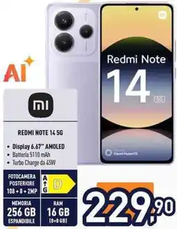 Unieuro REDMI NOTE 14 5G offerta