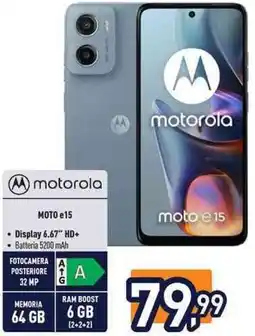 Unieuro motorola MOTO e15 offerta