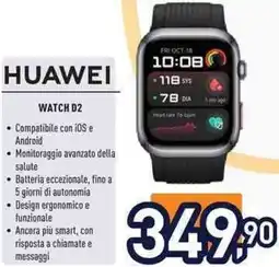 Unieuro HUAWEI WATCH D2 offerta