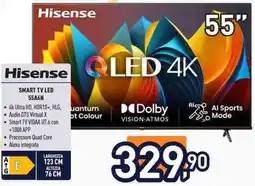 Unieuro Hisense SMART TV LED 55A6N offerta