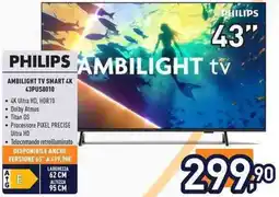 Unieuro PHILIPS AMBILIGHT TV SMART 4K 43PUS8010 offerta