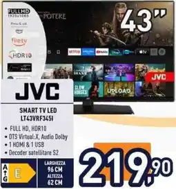Unieuro JVC SMART TV LED LT43VRF3451 offerta