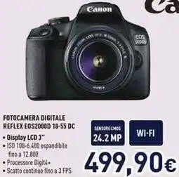 Unieuro FOTOCAMERA DIGITALE REFLEX EOS2000D 18-55 DC offerta